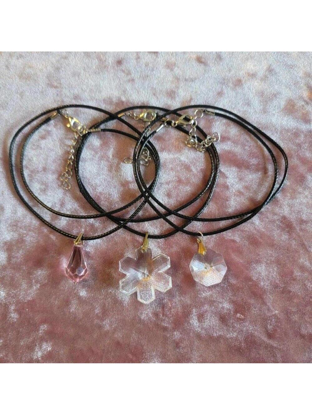 3 Fashion Crystal Necklaces